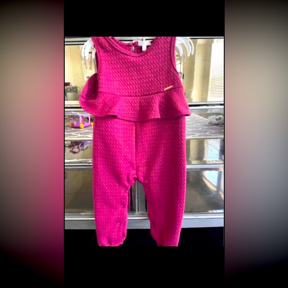 Tahari Fuschia Sparkle Romper-18 month size